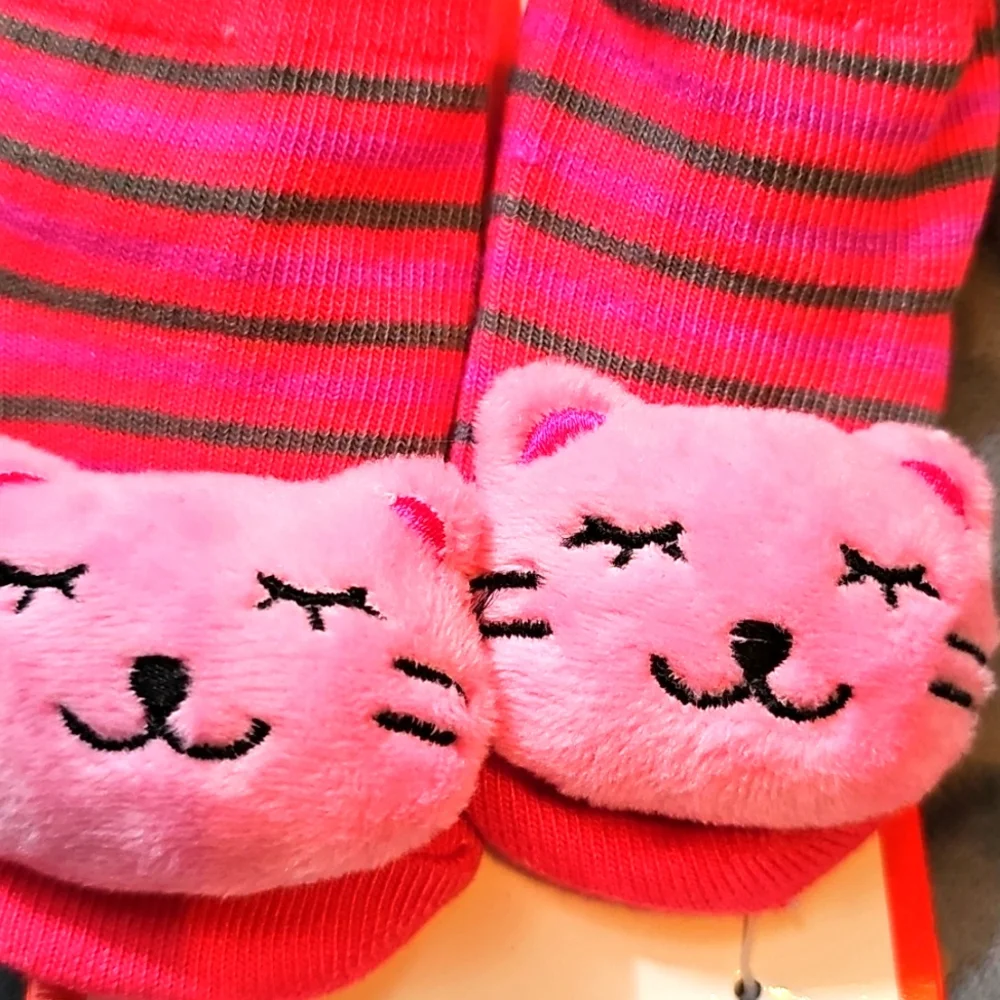 I Newborn Baby Kitty 3D Sock Booties
